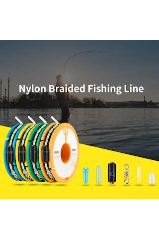 Reedark Tamamlı Aksesuarlı Olta Misini Seti - Dayanıklı Nilon Dokuma Misina, 3 Numara, 5.7m Uzunluk, Hızlı Batma Özelliği, Rastgele Renk