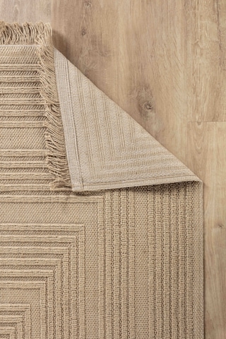Natura 6662 %100 Doğal Jüt Kilim Bej Renkli Yumuşak Dokulu Şık Tasarımlı Kilim Modern Dokuma Kilim Bej