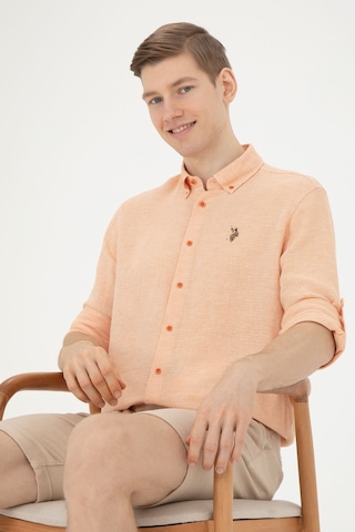 U.s. Polo Assn. Erkek Kiremit Gömlek Desenli 50283423-vr031 Kırmızı
