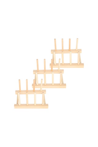 Youtek Ahşap Katlanabilir Tabak, Kitap Ve Ev Eşyaları Depolama Rafı - 3 Adet 130106a Diğer