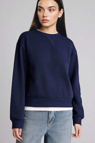 Defacto Relax Fıt Basıc Düz Kalın Sweatshirt Kumaşı Sweatshirt H2149ax25wnnv251 Lacivert-nv251
