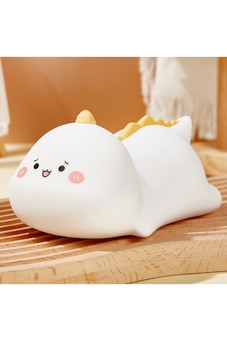 Cbtx Usb Şarj Sevimli Dinozor Başucu Dokunmatik Lamba Emzirme Gece Lambası Yürüyor Bebek Odası Dekorasyon Led Işık