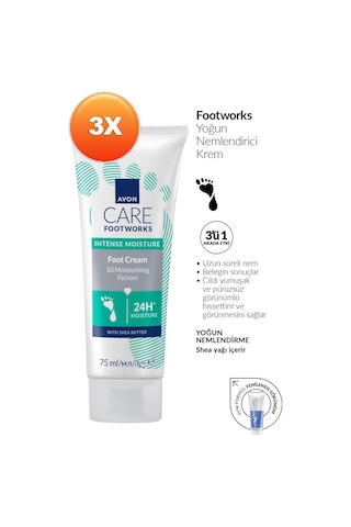Footworks Yoğun Nemlendirici Ayak Kremi 75ml Üçlü Paket