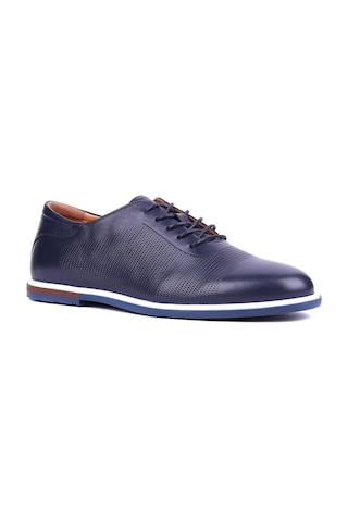 Shoetyle - Hakiki Deri Lacivert Renk Günlük Erkek Ayakkabı - 900-5089 -1479