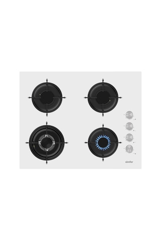 Simfer 3658 3+1 Wok Gözlü 65 CM Cam Ankastre Ocak