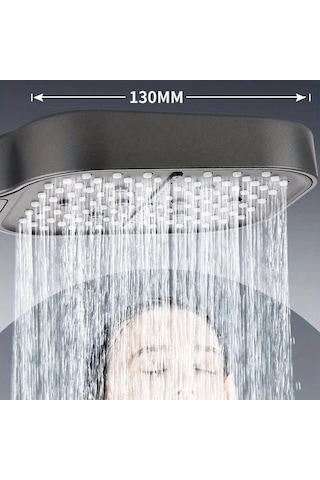 Fastbuy Challenger Siyah 7 Modlu Yüksek Basınçlı Su Tasarruflu Duş Başlığı Seti - Banyo Aksesuarları Siyah