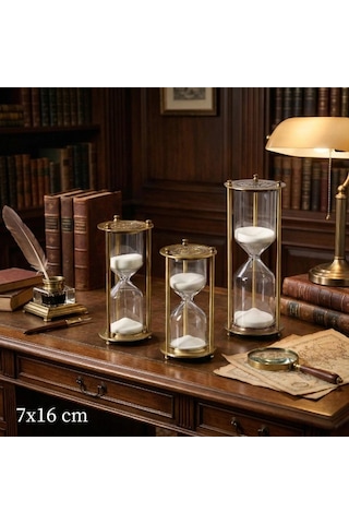 Dekoratif Cam Kum Saati 7x16 Cm