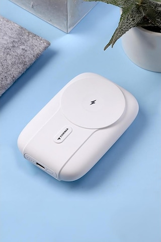 Torima Beyaz 10000mah Magsafe Powerbank Standlı, Kablosuz & Pd 22.5w Hızlı Şarj BEYAZ