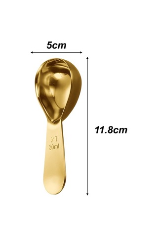 Fastbuy Paslanmaz Çelik Kahve Kepçesi, Küçük/büyük Kavanozlara Uygun, Dayanıklı Yemek Kaşığı, Kısa Saplı, Renkli