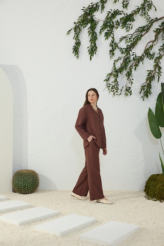 Aker Kahverengi Beli Lastikli Pijama Altı Kahverengi Kahverengi