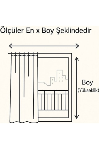 Ceylan Home Balkon Perdesi Bağcıklı Halkalı Ölçü Seçenekli Mavi Çizgili Mavi