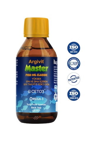 Argivit Master Fish Oil Epa Ve Dha İçeren Balık Yağı 150 Ml