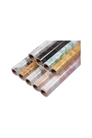 Opulentliving 5m Su Yalıtımlı Kendinden Yapışkanlı Mermer Desenli Duvar Kağıdı - Mutfak, Banyo, Oturma Odası İçin