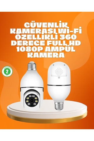 Tam Karanlıkta Görüntüleme Sağlayan 1080p Ampul Güvenlik Kamerası 89543645