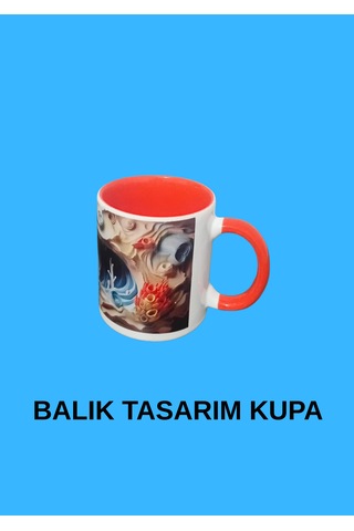 Özel Tasarım Balık Figürlü Kupa Turuncu