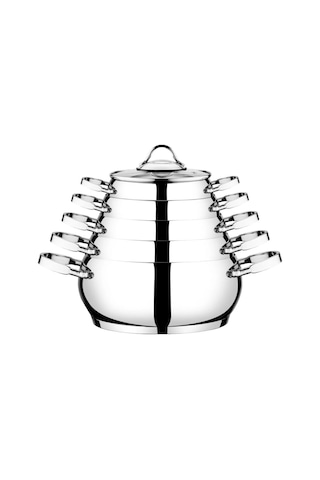 Arow Artemis 10 Parça Çelik Tencere Seti Tr-4519