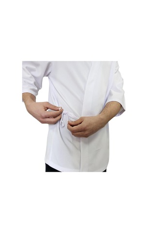 Formteks Sushi Şef Kimono Ceketi Beyaz Kırmızı