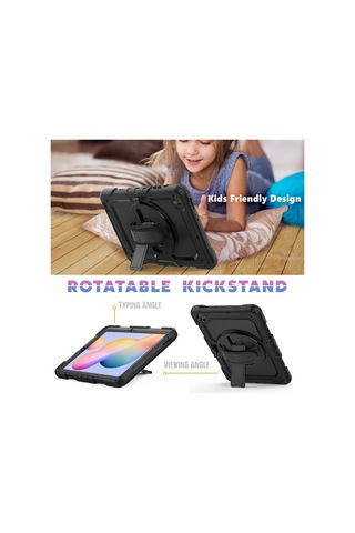 Samsung Uyumlu Galaxy Tab S6 Lite 10.4 P610 P615 P617 Kılıf Defender Askılı Pars Case Fuji