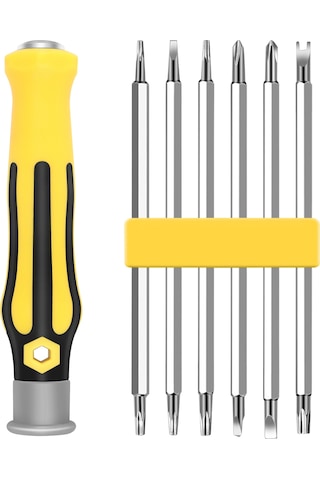 12'si 1 Arada Çok Fonksiyonlu Tornavida Seti Tornavida Özel Şekilli