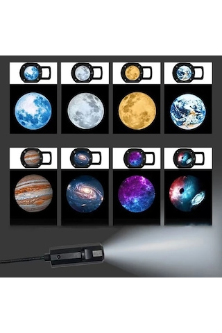 Willowhaven 8-usb Plug 1 4 8 Adet Usb Ay Dünya Projeksiyon Işık Araba Ev Dekor Kamp Parti