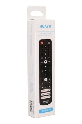 Huayu Rm-b2040 Netflix-youtube-disney-prime Video Tuşlu Universal Android Tv Box Kumanda Siyah