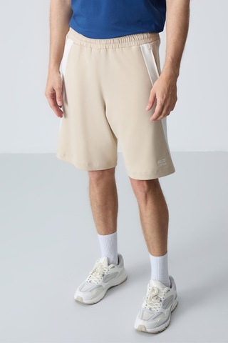 Tommy Life Bej Pamuklu Kalın Yumuşak Dokulu Standart Fit Basic Erkek Şort - 81280 Bej