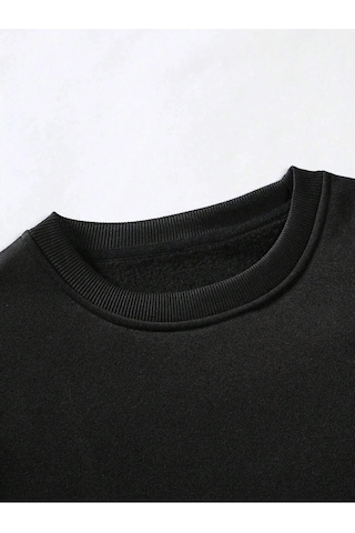 Adrift Manfinity Homme Hand Print Drop Shoulder Sweatshirt Beyaz Siyah