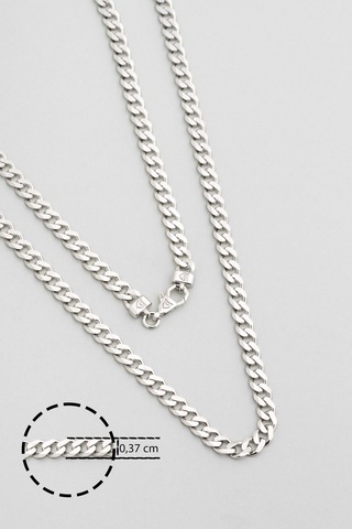 Perseus 60 Cm Gümüş Erkek Zincir Kolye Gri