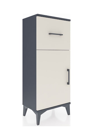 Arges Komodin Tek Raflı Tek Çekmeceli Tek Kapaklı 44x30x106 A... Antrasit
