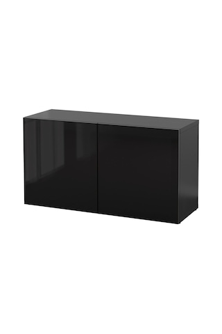 Raf Ünitesi, Venge-siyah-füme Cam, 120x42x64 Cm, Glassvık Gri