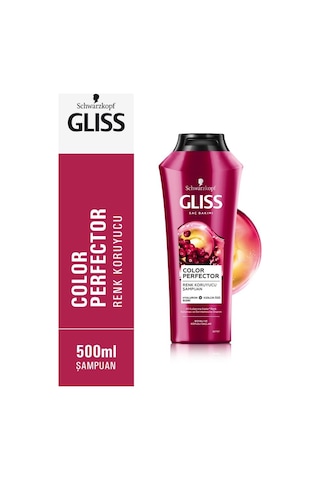 Schwarzkopf Gliss Color Perfector Renk Koruyucu Şampuan 6 x 500 ML