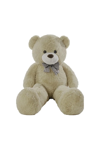Papyonlu 180-190 Cm Dev Boy Sevimli Peluş Koca Ayı - Sevgiliye Eşe - Arkadaşa Özel Hediye Bej