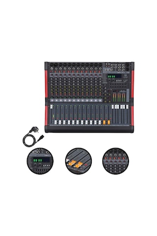 Maxword Dc12-pro 2x99 Dsp Efekt Ses Mikseri 12 Kanal Deck Mixer