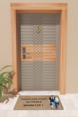 Rugmood Modern Dijtal Baskı Sarılan Çift Dış Kapı Önü Paspası Çok Renkli