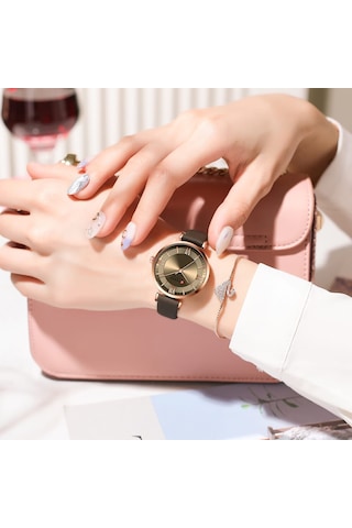 Curren 9079 Quartz Kadin Kol Saati Orjinal Kutusunda -kahverengi Rose Gold