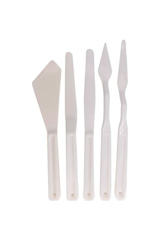 Spatula Seti Plastik, Akrilik, Yağlı Boya, Hobi, Modelaj, Esnek Ve Ergonomik 5'li Set Çok Renkli