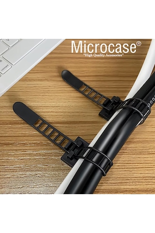 Microcase Kendinden Yapışkanlı Microcase Ayarlanabilir Yapışkanlı Kablo Düzenleyici Ve Sabitleyici Klips 15 Adet Beyaz Al5409