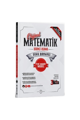 Orijinal Yayınları Matematik 1. Aşama Maarif Modeli Soru Bankası
