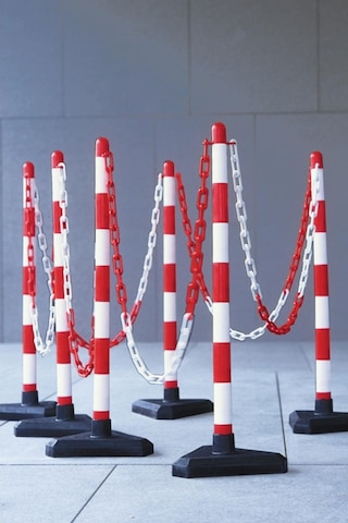 Mfk 8 Mm Plastik Zincir 10 Metre Kırmızı Beyaz Renk