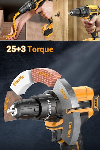 Staxx Power St582 25+3 Seri Çift Akülü Şarjlı Matkap +32 Parça