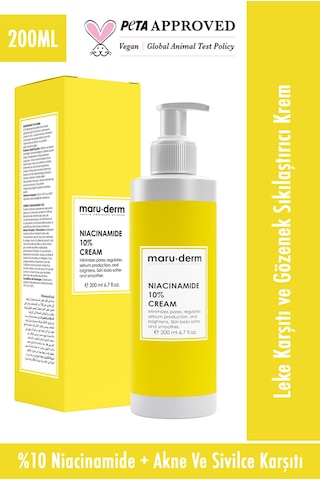 Maruderm Niacinamide %10 Leke Karşıtı ve Gözenek Sıkılaştırıcı Krem 200 ML