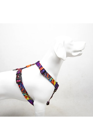 Splash H-tipi Göğüs Tasması Ayarlanabilir, Konforlu Ve Dayanıklı Desenli Köpek Tasması L