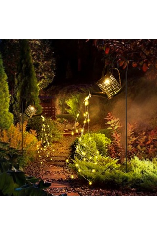 Dofolink B Tipi Güneş Enerjili Sulama Kabi Işıklı Dekorasyon - 36 Led, Ip65 Su Geçirmez, 600mah Şarjlı Pil, Islak Kontrol, Halka İle Teslim Diğer
