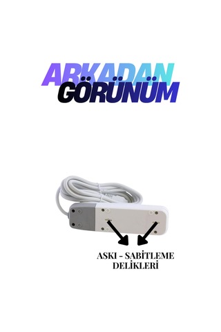 Klc 3'lü Grup Priz 3 Metre Anahtarlı Topraklı Çocuk Korumalı Uzatma Kablosu Seyyar Kablo 3lü Priz Beyaz 3 - 4 M