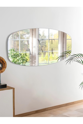 Dekoratif Ayna, Konsol Aynası, Duvar Aynası,dresuar Aynası 120x60 Gümüş