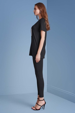 Dar Paça Siyah Penye Tayt SiYAH