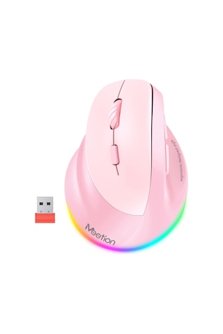 Solak Fare, Ergonomik, Kablosuz, Dikey, Rgb Bluetooth 5.2 + 3.0 Ve Usb-a Tip-c Adaptörlü, 4 Ayarlanabilir Dpı, Mac/windows/pc/tablet/ipad İçin, Pembe Solak Fare, Ergonomik, Kablosuz, Dikey, Rgb Bluetooth 5.2 + 3.0 Ve Usb-a Tip-c Adaptörlü, 4 Ayarlanabilir Dpı, Mac/windows/pc/tablet/ipad İçin, Pembe