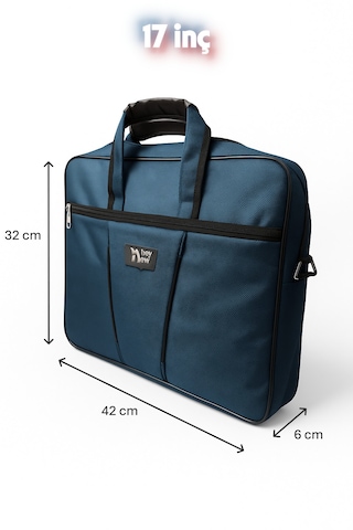 Newfull Nova 17 İnç Laptop Notebook Dizüstü Bilgisayar Evrak Çantası Lacivert