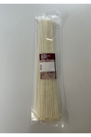 500 X 4,8 Kablo Bağı 100 Adet Beyaz 500 X 4,8 Kablo Bağı 100 Adet Beyaz