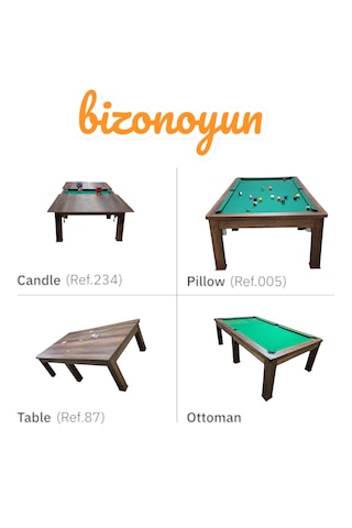 7 Feet Yemek,bilardo Ve Pinpon Masasıdır 234/134/80 Cm